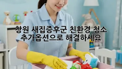 창원 새집증후군, 친환경 청소 추가옵션으로 해결하세요!
