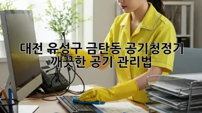 대전 유성구 금탄동 공기청정기, 깨끗한 공기 관리법!